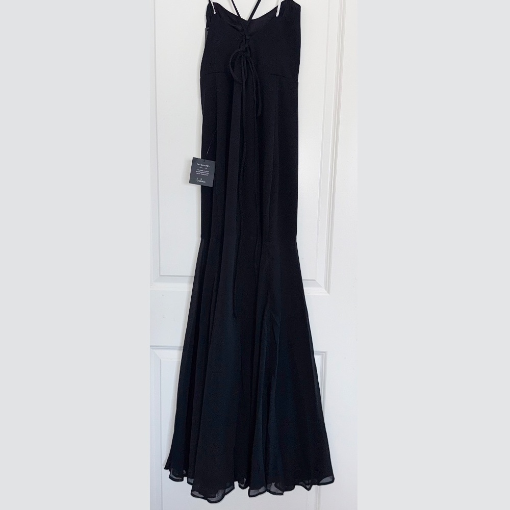 Charming Endearment Black Lace-Up Trumpet Maxi Dress sz XL NWT - Picture 9 of 12